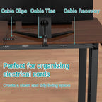 Cable Hider Raceway Kit, Magnetic Cable Management Under Desk with Upgraded Aesthetic Large Hole, Cord Organizer Kit for Hiding Computer, Gaming Desk, Network, Power Cord, TV - 4PCS 4x15.7in Black