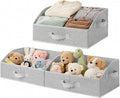 GRANNY SAYS Closet Organizer Bins, Trapezoid Storage Bin, Closet Baskets for Shelves, Closet Shelf Organizer, Baskets for Organizing Clothes, Toys, Ash Gray, 3-Pack
