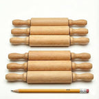8-Inch Premium Kids Mini Rolling Pins (6-Pack) Splinter-Free, Non-Stick Hardwood for Baking, Sensory Crafts, Play-Doh, Clay, Therapeutic Fine Motor Skills for Toddlers, Great Gift for Children