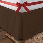 Utopia Bedding Queen Bed Skirt - Soft Quadruple Pleated Ruffle - Easy Fit with 16 Inch Tailored Drop - Hotel Quality, Shrinkage and Fade Resistant (Queen, Brown)