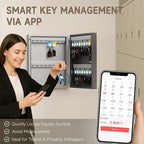32 Key Lock Box Wall Mount, Smart Key Cabinet One Time Password/APP Bluetooth/Fixed/Wi-Fi Remote/Key Unlock, Key Management for Valets/Realtors/Office/Hotel
