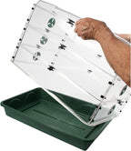 EarlyGrow 24" x 15" x 12.75" Domed Propagator with 2 Height Extenders and Locking Clip Set, Green