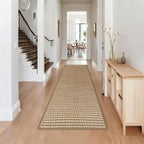 Braided Hallway Runner Rug,Super Absorbent Kitchen Mats for Floor,Non Slip Washable Kitchen Rugs,Quick Dry Boho Entryway Runner Rugs for Bathroom,Hallyways,Bedroom,24"x72",Brown