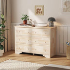 VINGLI 6 Drawer Dresser with Unfinished Solid Wood