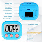 ZILLEEN Classroom Timers for Kids Classroom Magnetic Digital Kitchen Timers for Cooking Teachers Gym Game 6 Pcs Blue Green Pink Purple Yellow Orange