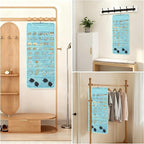 Hanging Jewelry Organizer Storage with 88 Zippered Pockets, Dustproof Foldable for Travel, Double-Sided Accessories Organizer Holder for Earrings Necklaces Rings on Closet Wall Door (Blue)