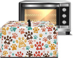 Microwave Oven Dust Cover, Dog Paw Polyester Dust Cover for Microwave Oven for Most Microwaves Oven Cloth Covers Waterproof Microwaves Dusts Covers Anti-Scratch Washable