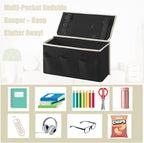 Bedside Caddy/Bedside Storage Organizer Hanging Bag with Three Options,Suitable for home beds, sofas, and dormitory beds—can hold magazines, books, phones, iPads, remote controls. (2-Pack Black)
