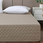 Queen Bed Skirt-Box Spring Cover with 14 Inch Tailored Drop,Wrinkle and Fade Resistant Hotel Wrap Around Bed Skirts,Bed Frame Cover (Checkered Light Khaki, Queen)
