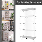 LFT HUIMEI2Y Glass Display Cabinet 4-Shelf