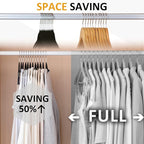 Velvet Hangers, 50 Pack Black Slim Felt Hangers with 360 Swivel Hook, Non-Slip, Heavy Duty for Coats, Pants & Dresses