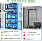 Display Cabinet with Acrylic Glass Doors 67.7'' Tall Curio Cabinet
