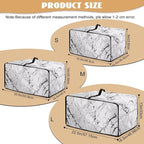 Toaster Oven Dust Cover with Pockets, Stain-resistant Kitchen Electrical Appliance Cover Countertop Ovens Decorations, S, 14.5 x 18.5 x 9 Inches, White Marble Black Crack