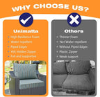 Sunbrella Outdoor Patio Chair Cushions Set, 24" x 24", Set of 2, Water-Repellent, Fade Resistant, Deep Seat Cushion for Backyard, Couch, Sofa and Patio Furniture, Swell Turquoise