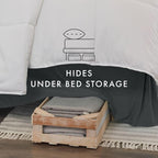 Linen Market Bed Skirt - Ultra Soft Microfiber - Easy Fit with 14 Inch Tailored Drop - Hotel Quality, Shrinkage & Fade Resistant - Bed Cover - Twin XL Bed Skirts - Bedroom Décor - (Twin XL, Gray)
