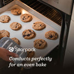 Starpack 'Bakers Gonna Bake' High Performance Nonstick Baking Sheet Pan Set of 2 - Heat Resistant Medium and Large Aluminum Baking Pan Set with Wire Rack for Baking Sheet - Heavy-Duty Baking Pans