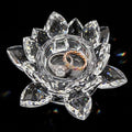 Crystal Flower Jewelry Tray, Luxury Transparent Decorative Trinket Dish for Rings, Earrings, Necklaces, Keys for Vanity Dresser Nightstand, Elegant Gift for Women Mother's Day (1, 4.4"(w) - Clear)