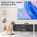 Delamu Cord Hider for Wall Mounted TV, 57in Paintable Cable Cover System, Self-Adhesive Cable Management Raceway Kit Hides 2-3 Wires, Baseboard Wire Hider Easy Installation, W 0.95 H 0.55in, White