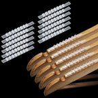 200 Pcs Non-Slip Rubber Hanger Grips – Clear Adhesive Clothes Hanger Strips for Wooden Hangers, Durable Anti-Slip Clothing Accessories for Home, Hotels, and Stores