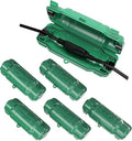 6 Pack Outdoor Extension Cord Safety Cover with Waterproof Seal IP54 Water-Resistant, Weatherproof Electrical Connection Box with 2 Latches, Plug, Socket, Holiday Decoration Light,Green