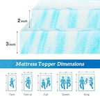 Mattress Topper Twin XL, 3 Inch Thick Memory Foam Gel Infused Cooling Toppers Pad for Twin XL Size Bed, Sleeper Sofa, RV, Camper, CertiPUR US Certified, Ventilated and Breathable