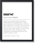Poster Master Typography Poster - Dictionary Print - Nurse Definition, Amazing Person Who Saves the World, Hero, Saint - Gift for Friend - Wall Decor for Home, Hospital, 18x24 Unframed Wall Art
