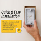 DATA COMM Electronics 45-0014-WH 1-Gang Cable Wall Plate w/ Flexible Opening, Low Voltage Wall Plate,Conceals Up to 6 Cables, Easy Installation,White