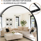 Antok Full Length Over-the-Door Hanging Mirror - Freestanding Wall Mount Leaning Body Mirror for Bedroom Living Room Entryway, 58" L x 20" W, Black