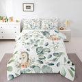 Erosebridal Kids Cute Animal King Bedding Sets for Girls Boys Cartoon Unicorn Comforter Set, Spring Eucalyptus Duvet Insert Floral Down Comforter, Kawaii Magical Animal Bedding Comforter Sets