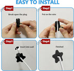 Starlink Cable Routing kit for 5/8" Wall Hole, Starlink Cable Pass Through Grommet,Starlink Rubber Wall Grommet for Starlink ethernet Cable Grommet (Black,4PCS)