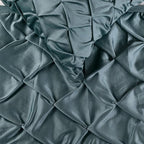 The HomeCentric Handmade Blue Queen 74 x 18 inch Bed Runner Without Pillow Cover, Satin Pintucks Bed Scarf, Solid Color Modern - Satin Nights