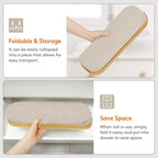 Lifewit Toilet Paper Storage Holder for 12 to 16 Rolls, Free Standing Toilet Paper Basket Stand with Bamboo Lid, Collapsible Fabric Bathroom Organizer Box for Mega Rolls, 30L, Extra Large, Beige