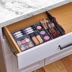 Ontel Smart Drawer Organizer - Multi-level Jewelry Holder, Cosmetics Organizer, or Office Drawer Organizer with Adjustable Dividers for Organization and Storage, Fits Drawers 9.5"W x 7.5"L x 2.75"D