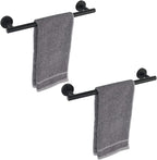TocTen Bath Towel Bar - 2 Pack Thicken SUS304 Stainless Steel Towel Rack for Bathroom, Bathroom Hardware Accessories Towel Rod Heavy Duty Wall Mounted Towel Holder (16 Inch, Matte Black)