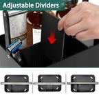 BYUNER Black Shower Caddy Portable: Plastic Bathroom Caddy Countertop,Cleaning Caddy Organizer with Handle,Utility Hard Shower Basket Storage Tote for Toiletry,College Dorm Room Essential for Guys/Men