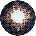 Round Ethnic Rug for Living Room | Handcrafted Designer Floor Carpet with Central Mandala Pattern | Traditional Decorative Area Mat for Home Décor(Brown_5x5)