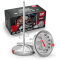 AWLKIM 2 Pack Analog Probe Meat Thermometer, NSF Certified, No Battery Needed, 2.5-in Extra-Large Dial, 120-220°F Read Range, Oven Safe up to 500°F, Bimetallic Stem for Cooking, Roasting, Turkey