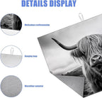Highland Cow Dish Drying Mat for Kitchen Counter Drying Pad Absorbent Reversible Dish Drainer Rack Mats Draining Pad 18"x24"Inch