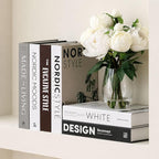 Decorative Faux Books Set of 6 – Modern Luxury Fake Books for Home Decor, Coffee Table & Bookshelf Styling, Aesthetic Stacked Book Decor for Living Room & Entryway
