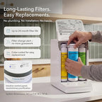 AquaTru Carafe Countertop Water Purifier | Compact 4-Stage Reverse Osmosis System with Glass Carafe Removes 84 Contaminants Including Forever Chemicals, Lead & Fluoride | No Plumbing