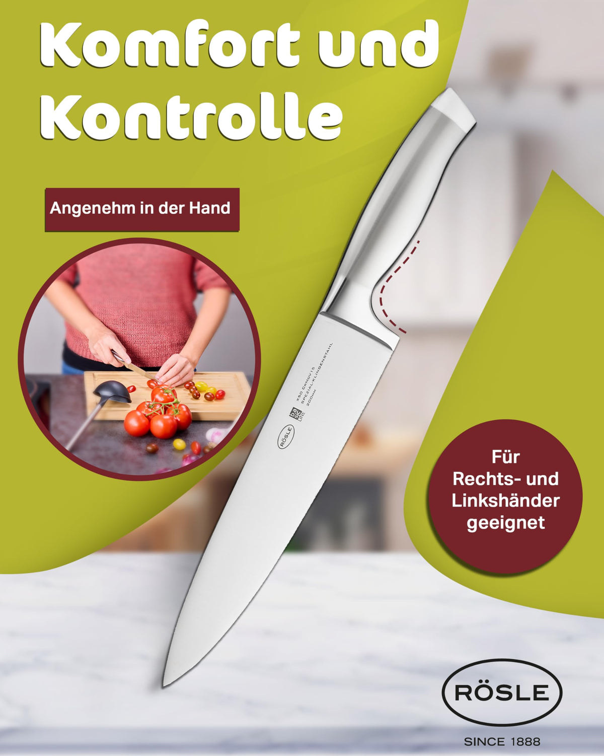 Rosle Basics Line Stainless Steel Pairing Knife, 3.5-inch Blade