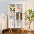 YAHARBO Small White Bookshelf, 3 Tier Modern Kids Bookcase