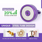 Neosmuk Magnetic Hooks, Cruise Ship Essentials, 40lb+ Heavy Duty Magnetic Hooks for Cruise Cabins, Refrigerator, Grill, Hanging, and Travel | Extra Strong Must-Haves Magnet Hook,Purple,Pack of 10