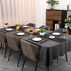 Table Runners 72 Inches Long, Dual-Sided Faux Leather Farmhouse Table Runner Waterproof Heatproof Non-Slip for Living Room Party Home Decor Holiday Decorations(Black, 12 x 72 Inch)