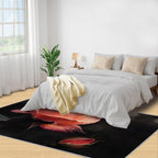 8x10 Florals Rugs for Living Room - Natural Flowers Large Area Rug, Realistic Rose Modern Boy Nursery Rug Soft Washable for Classroom Office Bedroom Kids Room