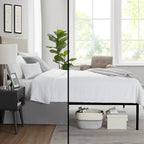 Nestl Grey Twin Bed Skirt - Twin Size Bed Skirt 14 Inch Drop - Brushed Microfiber Bed Skirts - Hotel Quality Pleated Bed Skirt - Shrinkage & Fade Resistant
