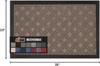 GORILLA GRIP 100% Waterproof All-Season WeatherMax Doormat 35x23, US Designed Natural Rubber, Stain and Fade Resistant, Low Profile Indoor Outdoor Door Mats, Easy Clean Patio Mat, Taupe Basket Weave