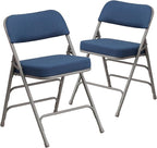 Flash Furniture 2 Pack HERCULES Series Premium Curved Triple Braced & Double
