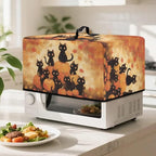 Microwave Oven Dust Cover, Thanksgiving Cat Heat-Resistant Waterproof Microwave Oven Grill Cover Protector Polyester Washable Dust Covers Case Protections for Microwaves Ovens