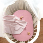 lulumoon Baby Muslin Bassinet Sheets: Cotton Bassinet Sheets Neutral for Boys and Girls - Fitted for Oval Rectangle or Hourglass